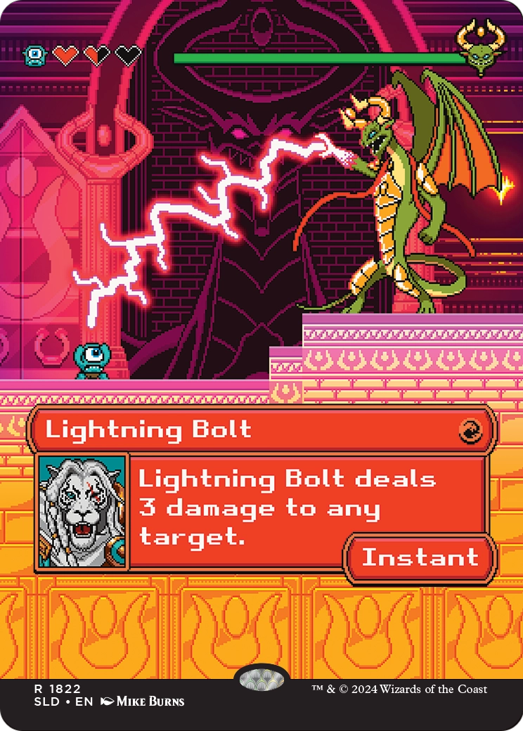 Lightning Bolt (1822) (SLD-1822) [Secret Lair] Drop (Borderless) MTG Single Wizards of the Coast