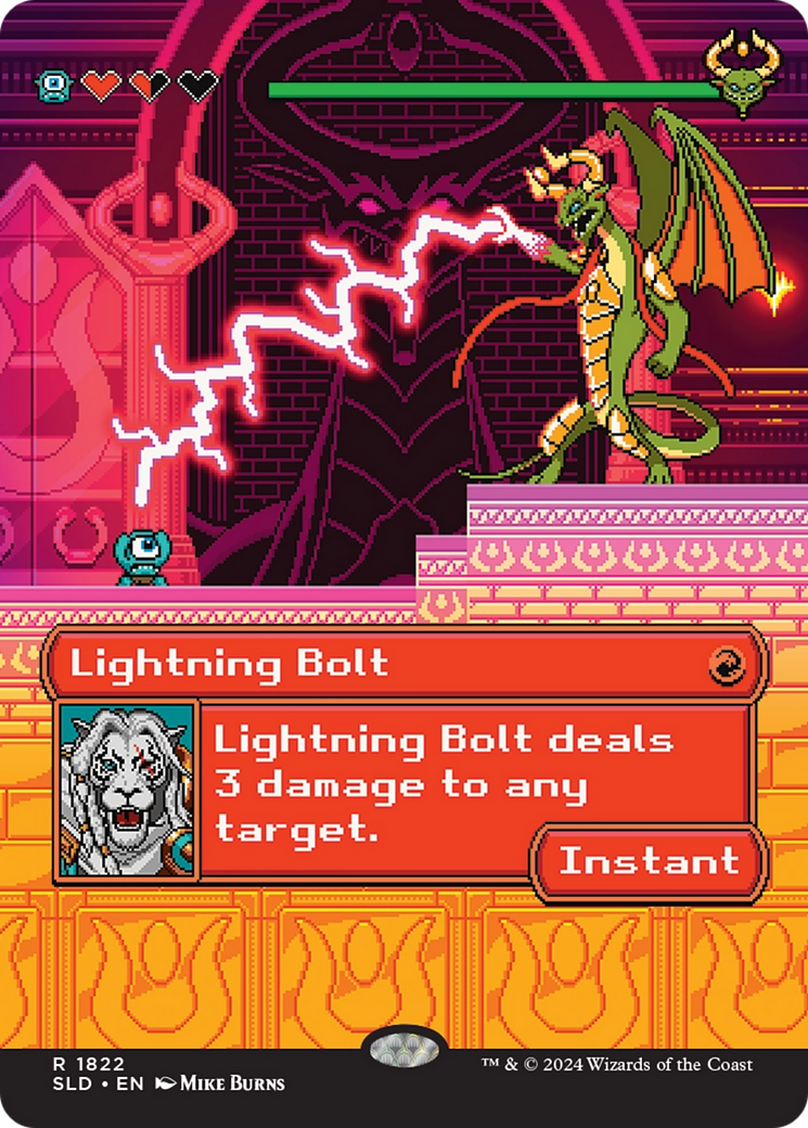 Lightning Bolt (1822) (SLD-1822) [Secret Lair] Drop (Borderless) MTG Single Wizards of the Coast
