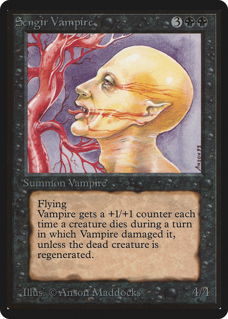 Sengir Vampire (LEB-128) [Oldschool] Limited Edition Beta MTG Single Wizards of the Coast