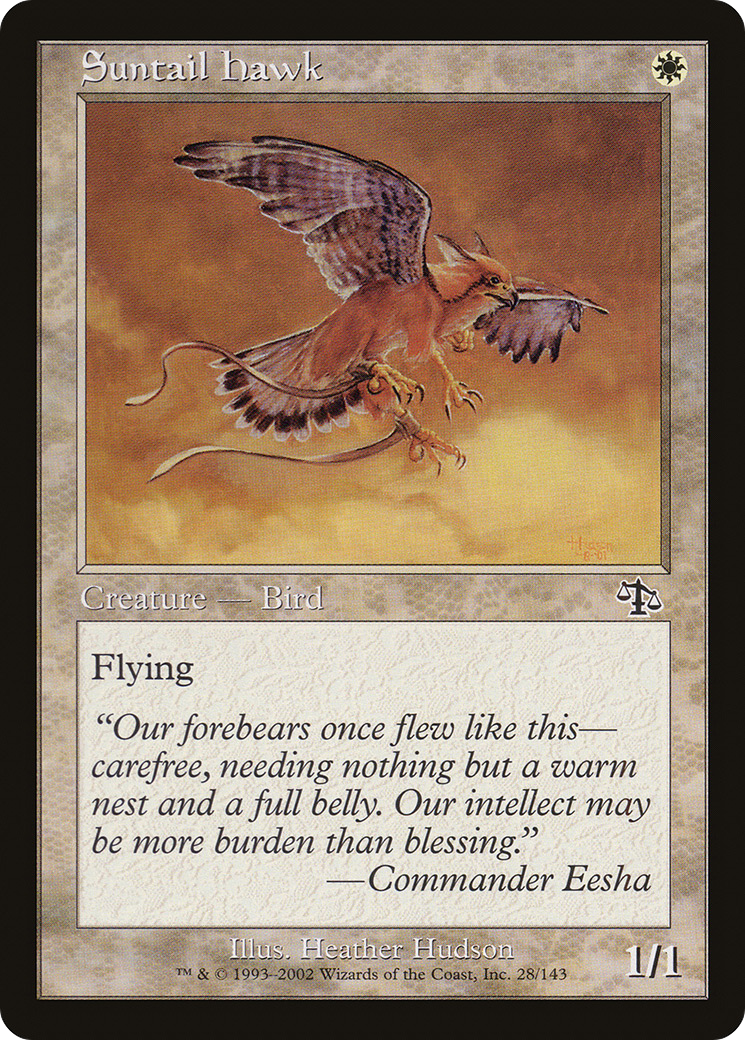 Suntail Hawk (JUD-028) [Judgment] Foil MTG Single Wizards of the Coast