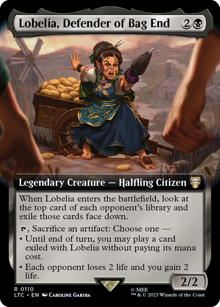 Lobelia, Defender of Bag End (LTC-110) [Tales of Middle-earth Commander] (Extended Art) MTG Single Wizards of the Coast