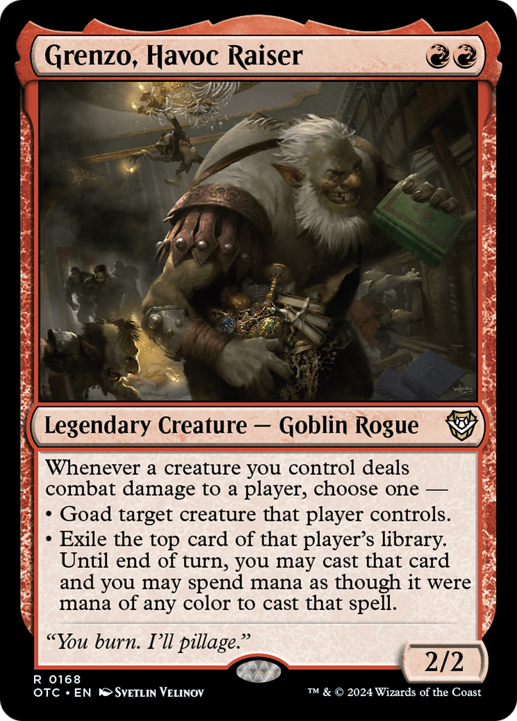 Grenzo, Havoc Raiser (OTC-168) [Outlaws of Thunder Junction Commander] MTG Single Wizards of the Coast