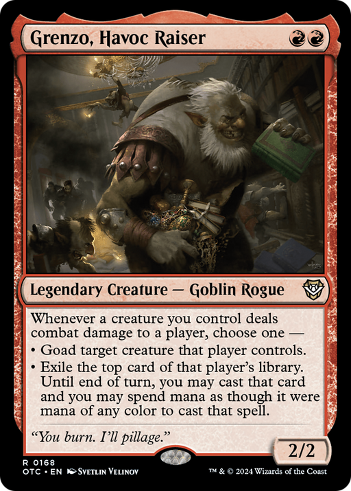 Grenzo, Havoc Raiser (OTC-168) [Outlaws of Thunder Junction Commander] MTG Single Wizards of the Coast