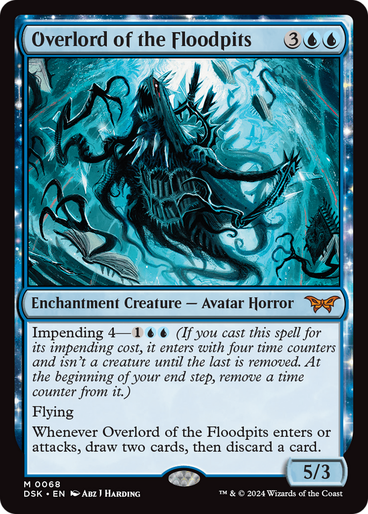 Overlord of the Floodpits (DSK-068) [Duskmourn: House of Horror] Foil MTG Single Wizards of the Coast