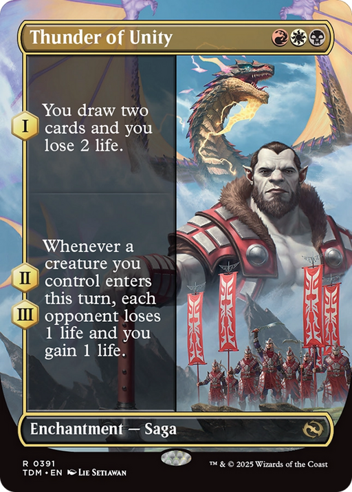 Thunder of Unity (Borderless) (TDM-391) [Tarkir: Dragonstorm] MTG Single Wizards of the Coast