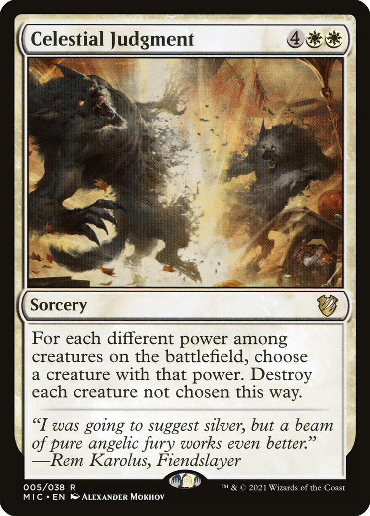 Celestial Judgment (MIC-005) [Midnight Hunt Commander] MTG Single Wizards of the Coast