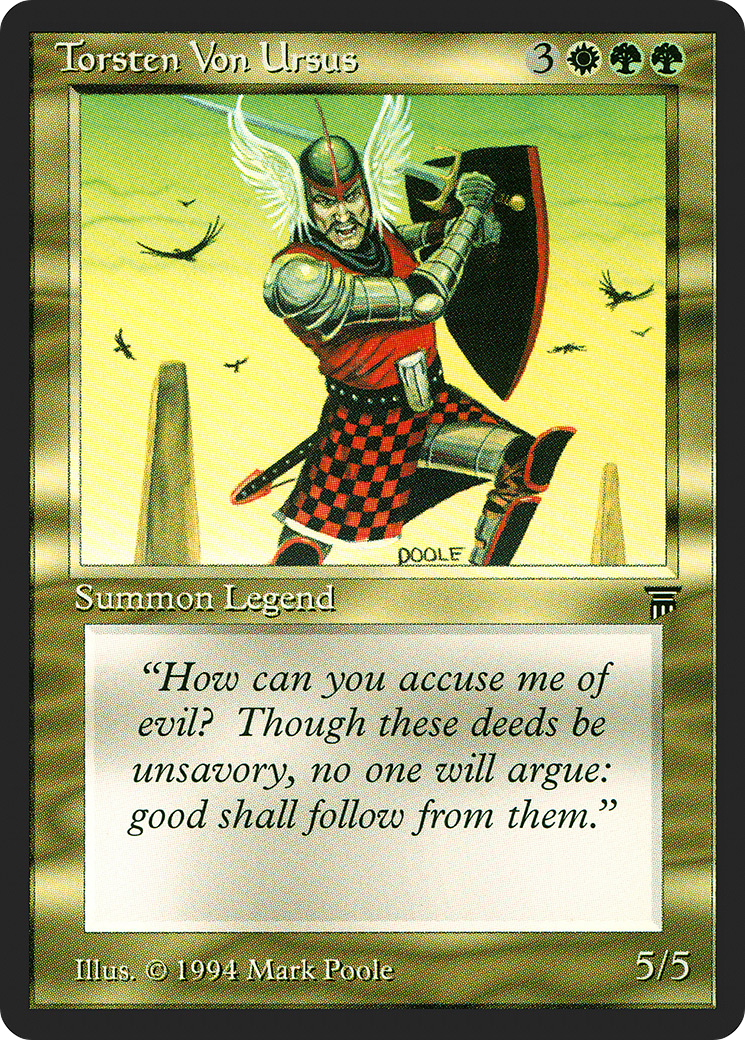 Torsten Von Ursus (LEG-266) [Oldschool] Legends MTG Single Wizards of the Coast