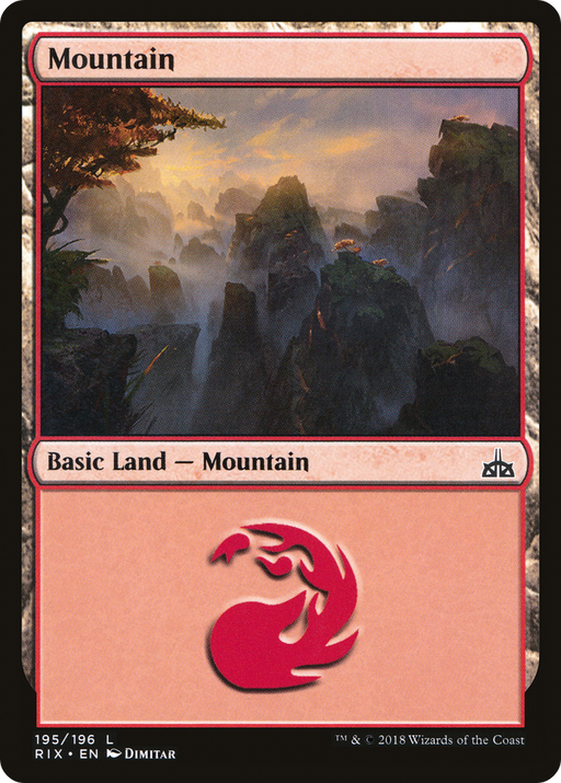 Mountain (RIX-195) [Rivals of Ixalan] MTG Single Wizards of the Coast