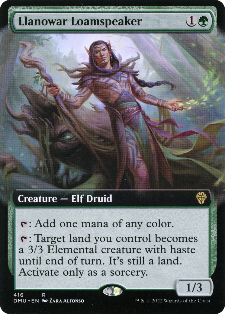 Llanowar Loamspeaker (DMU-416) [Dominaria United] (Extended Art) MTG Single Wizards of the Coast