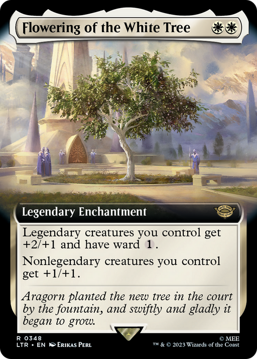 Flowering of the White Tree (LTR-348) [The Lord of the Rings: Tales of Middle-earth] (Extended Art) MTG Single Wizards of the Coast