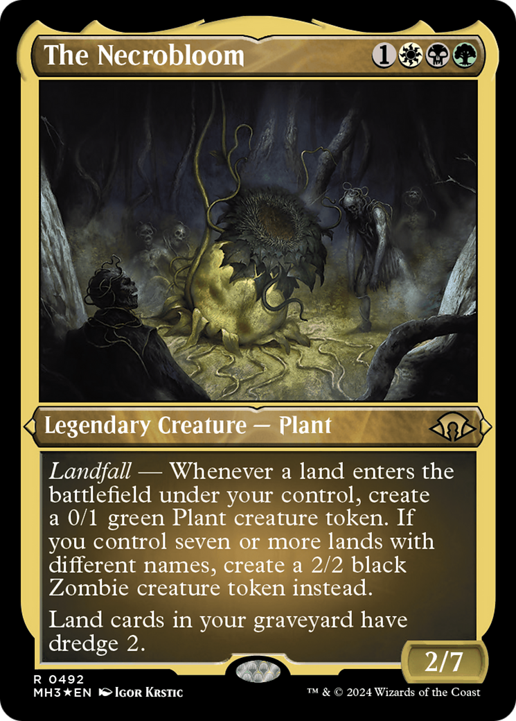 The Necrobloom (Foil Etched) (MH3-492) [Modern Horizons 3] Foil MTG Single Wizards of the Coast