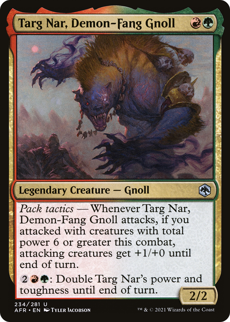 Targ Nar, Demon-Fang Gnoll (AFR-234) [Adventures in the Forgotten Realms] MTG Single Wizards of the Coast