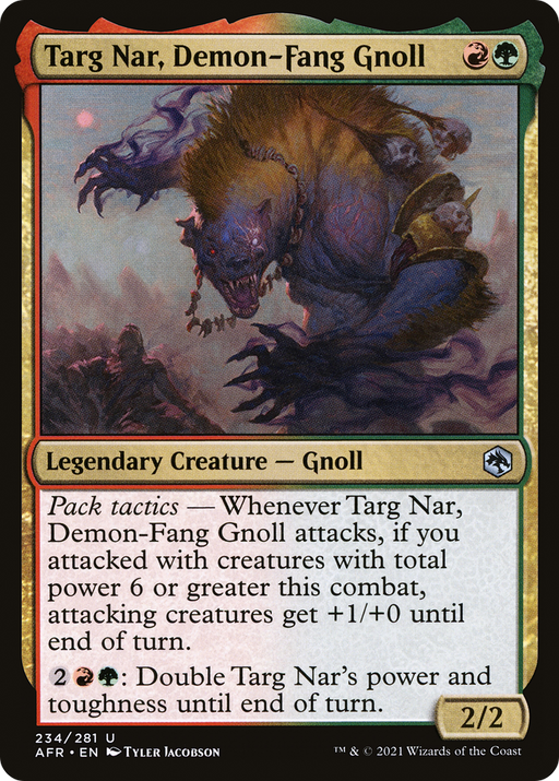 Targ Nar, Demon-Fang Gnoll (AFR-234) [Adventures in the Forgotten Realms] MTG Single Wizards of the Coast