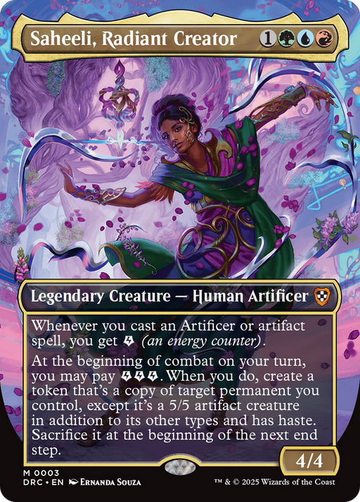 Saheeli, Radiant Creator (DRC-003) [Aetherdrift Commander] Foil MTG Single Wizards of the Coast