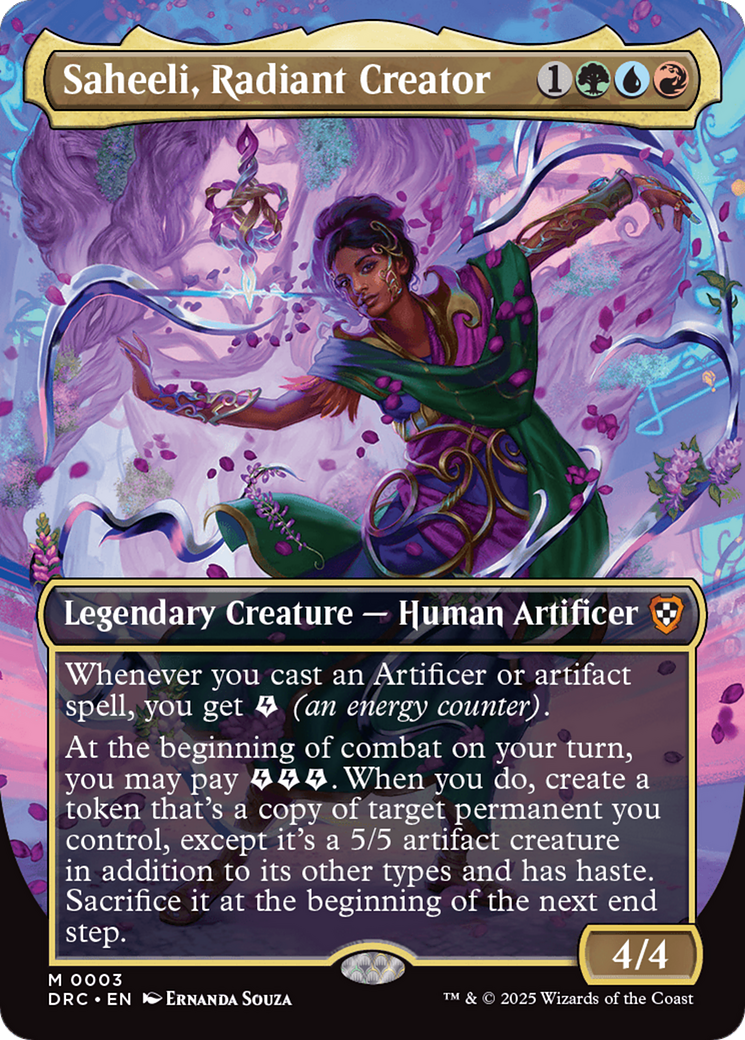 Saheeli, Radiant Creator (DRC-003) [Aetherdrift Commander] MTG Single Wizards of the Coast