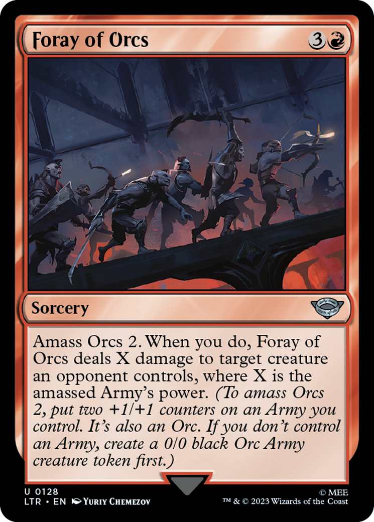 Foray of Orcs (LTR-128) [The Lord of the Rings: Tales of Middle-earth] Foil MTG Single Wizards of the Coast