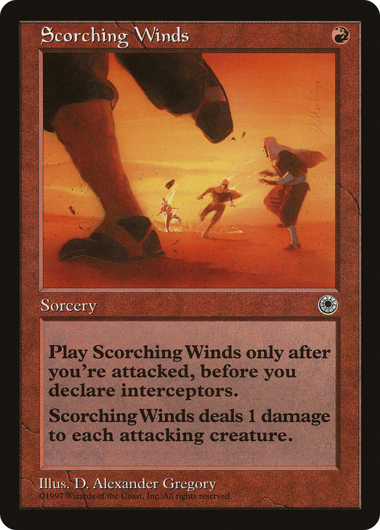 Scorching Winds (POR-149) [Misc] Portal MTG Single Wizards of the Coast