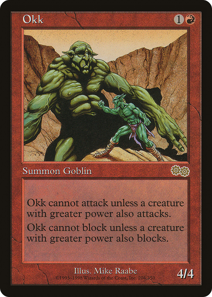Okk (USG-204) [Urza's Saga] MTG Single Wizards of the Coast