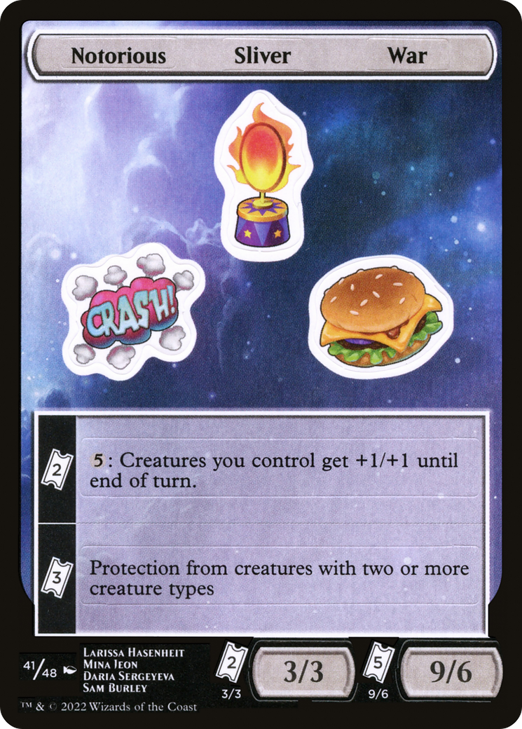 Notorious Sliver War (UNF-041) [Tokens] Unfinity Sticker Sheets MTG Single Wizards of the Coast