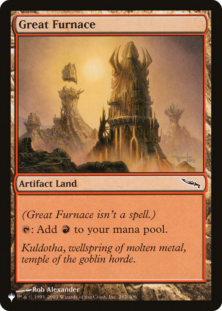 Great Furnace (MRD) (LIST-282/306) [Mystery Booster] The List Foil MTG Single Wizards of the Coast