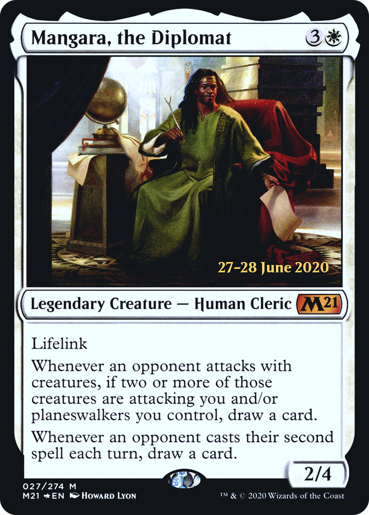 Mangara, the Diplomat (PRE-027) [Core Set 2021 Promos] Foil MTG Single Wizards of the Coast