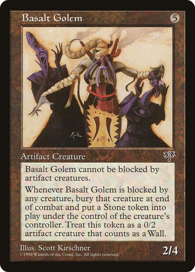 Basalt Golem (MIR-294) [Mirage] MTG Single Wizards of the Coast