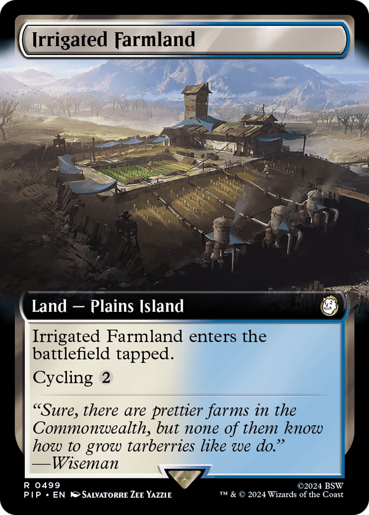 Irrigated Farmland (PIP-499) [Fallout] (Extended Art) MTG Single Wizards of the Coast