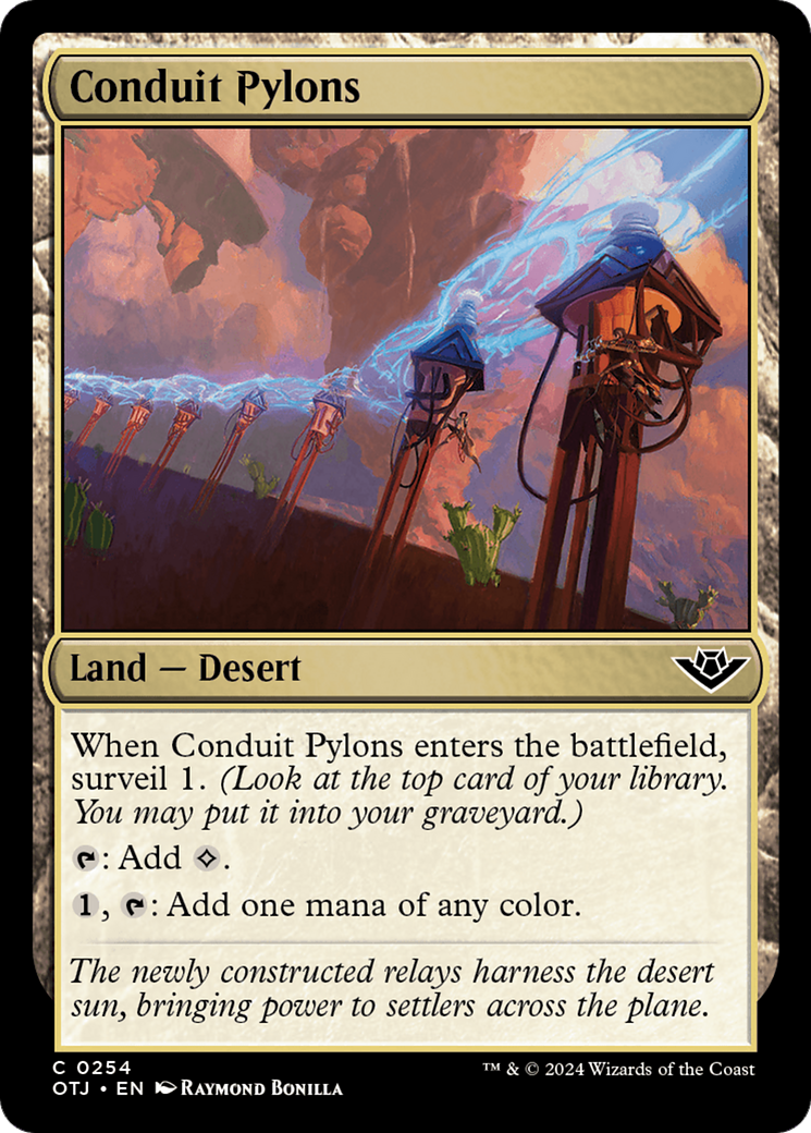 Conduit Pylons (OTJ-254) [Outlaws of Thunder Junction] Foil MTG Single Wizards of the Coast