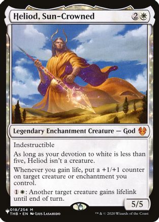 Heliod, Sun-Crowned (LIST-018/254) [Mystery Booster] The List Reprints MTG Single Wizards of the Coast