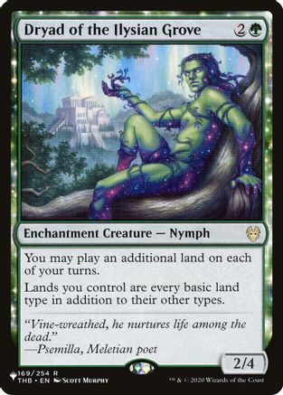 Dryad of the Ilysian Grove (LIST-169/254) [Mystery Booster] The List Reprints MTG Single Wizards of the Coast