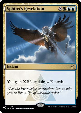Sphinx's Revelation (LIST-0228) [Mystery Booster] The List Reprints MTG Single Wizards of the Coast