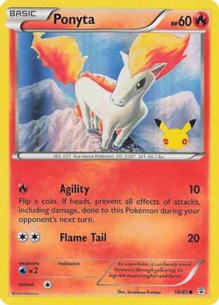 Ponyta (14) Holofoil [Misc: Celebrations] Pokemon Single Pokémon