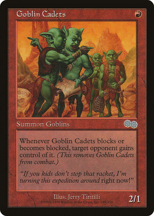 Goblin Cadets (USG-189) [Urza's Saga] MTG Single Wizards of the Coast