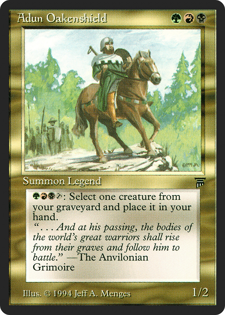 Adun Oakenshield (LEG-) [Oldschool] Legends MTG Single Wizards of the Coast