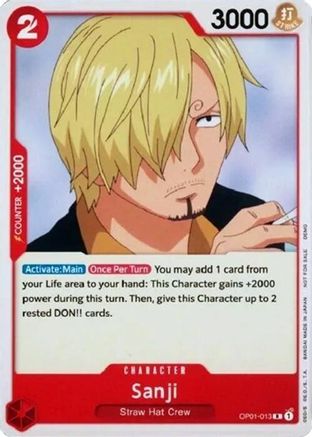 Sanji (OP01-013) [One Piece Demo Deck Cards] One Piece Single Bandai