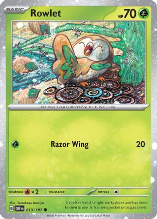 Rowlet - 013/197 (Cosmos Holo) Holofoil [Misc: Cards & Products] Pokemon Single Pokémon