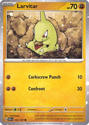 Larvitar - 105/197 (Cosmos Holo) Holofoil [Misc: Cards & Products] Pokemon Single Pokémon