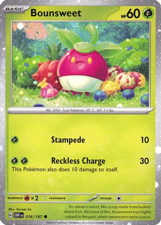 Bounsweet - 016/197 (Cosmos Holo) Holofoil [Misc: Cards & Products] Pokemon Single Pokémon
