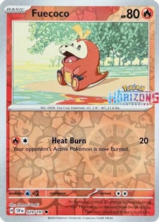 Fuecoco - 029/191 (29) Reverse Holofoil [Miscellaneous Cards & Products]