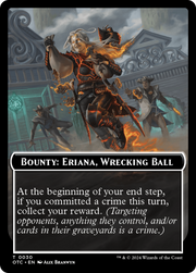 Bounty: Eriana, Wrecking Ball // Bounty Rules Double-Sided Token [Tokens] Outlaws of Thunder Junction Commander Tokens MTG Single Magic: The Gathering