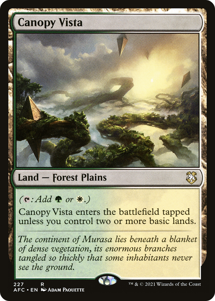 Canopy Vista (AFC-227) [Forgotten Realms Commander] MTG Single Wizards of the Coast