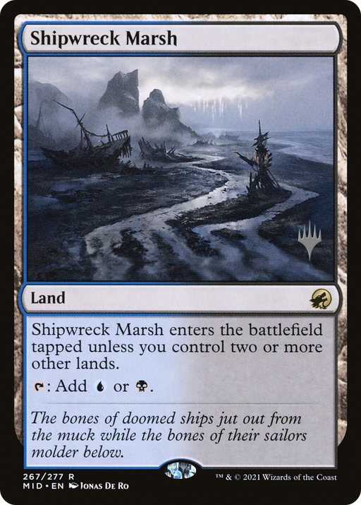 Shipwreck Marsh (PPMID-267) [Innistrad: Midnight Hunt Promos] MTG Single Wizards of the Coast