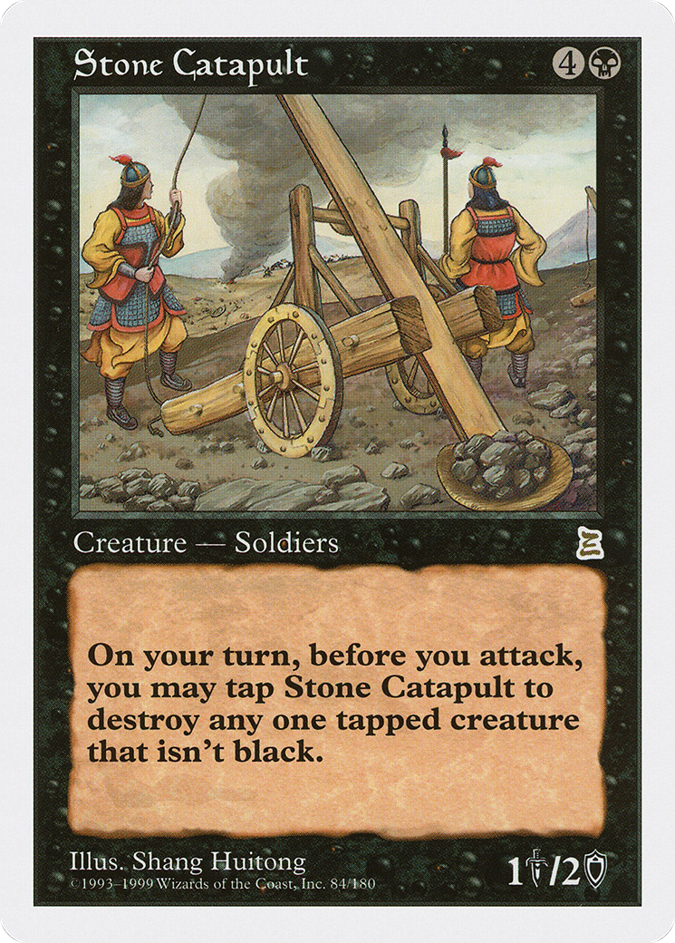 Stone Catapult (PTK-084) [Oldschool] Portal Three Kingdoms MTG Single Wizards of the Coast