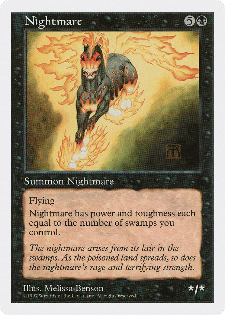 Nightmare (5ED-184) [Fifth Edition] MTG Single Wizards of the Coast