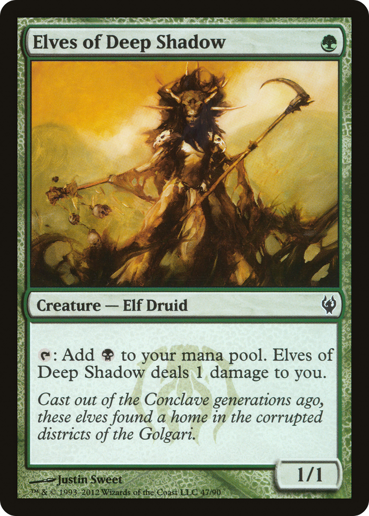 Elves of Deep Shadow (DDJ-047) [Misc] Duel Decks: Izzet vs. Golgari MTG Single Wizards of the Coast