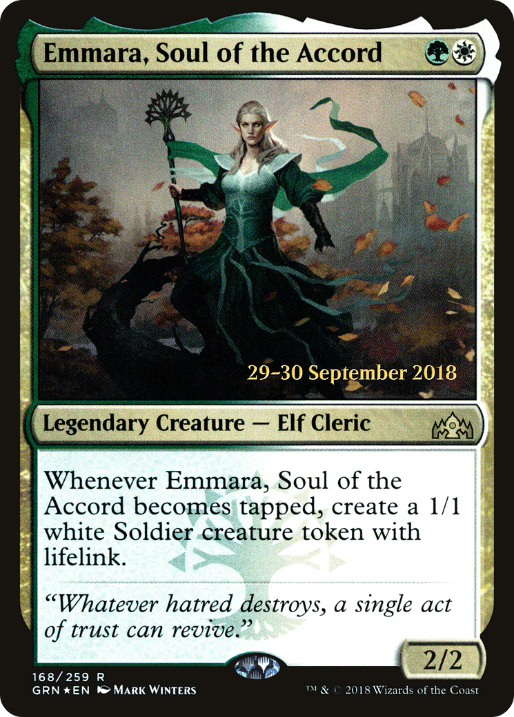 Emmara, Soul of the Accord (PRE-168) [Guilds of Ravnica Promos] Foil MTG Single Wizards of the Coast