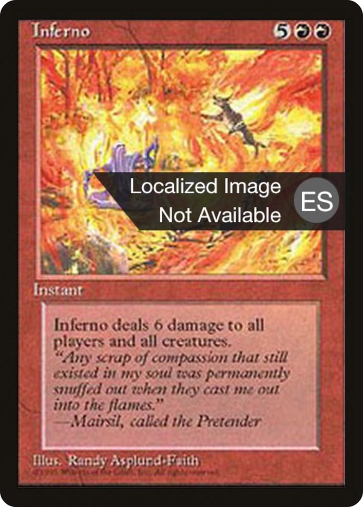 Inferno (4BB-205) [Fourth Edition Foreign Black Border] MTG Single Wizards of the Coast