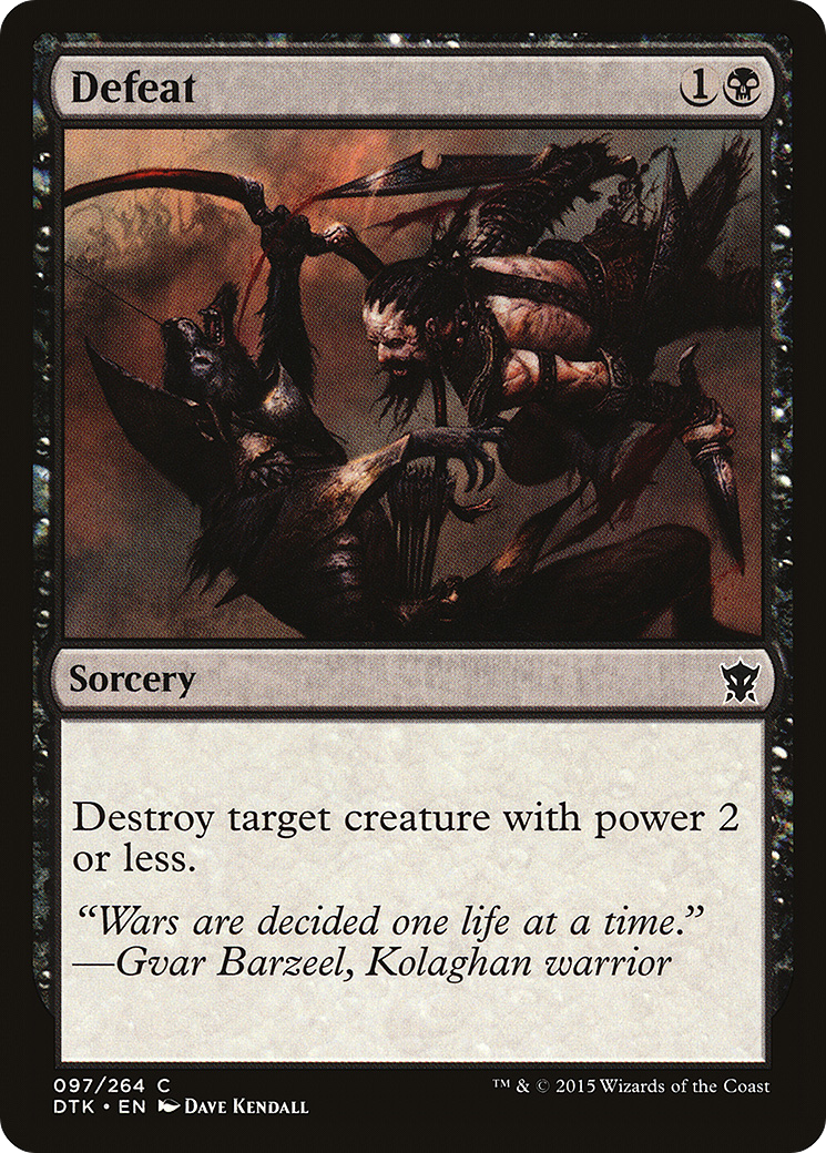 Defeat (DTK-097) [Dragons of Tarkir] MTG Single Wizards of the Coast