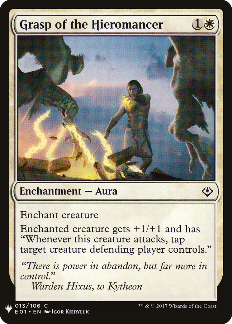 Grasp of the Hieromancer (LIST-E01-13) [Mystery Booster] The List MTG Single Wizards of the Coast
