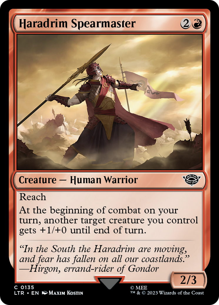 Haradrim Spearmaster (LTR-135) [The Lord of the Rings: Tales of Middle-earth] Foil MTG Single Wizards of the Coast